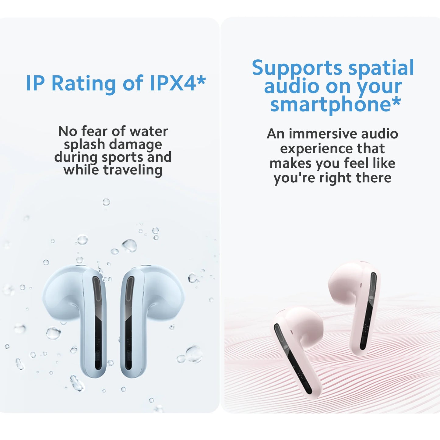 Xiaomi Wireless earbuds bluetooth for Android& iphone - 30h Playtime, Low-Distortion Sound, IPX4 Waterproof, Black
