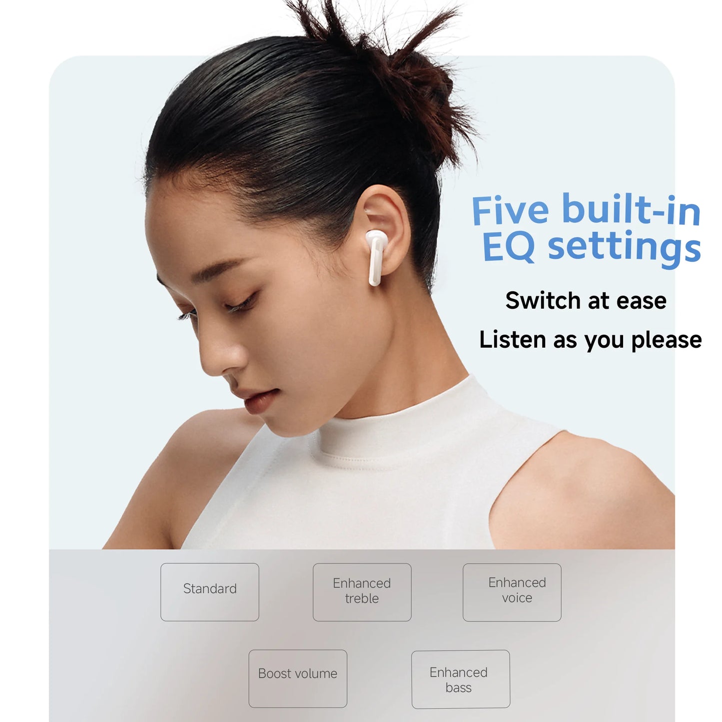 Xiaomi Wireless earbuds bluetooth for Android& iphone - 30h Playtime, Low-Distortion Sound, IPX4 Waterproof, Black